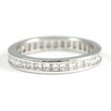 14k White Gold Princess Cut Diamond Eternity Band