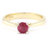 14k Yellow / White Gold Ruby Ring