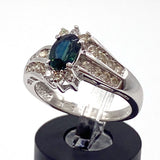 14k White Gold Sapphire / Diamond Ring