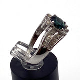 14k White Gold Sapphire / Diamond Ring