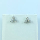 14k White Gold Diamond Studs, 0.90ct