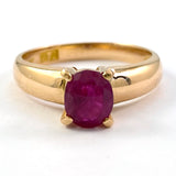 18k Yellow Gold Ruby Ring, 1.05ct.