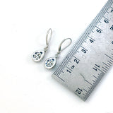 14k White Gold Sapphire Diamond Earrings