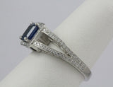 Platinum Sapphire & Diamond Ring