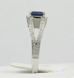 Platinum Sapphire & Diamond Ring