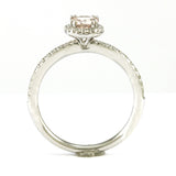 14k White Gold Morganite and Diamond Ring, (0.70 tdw)