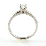 14k White Gold Solitaire Round Brilliant Diamond Engagement Ring