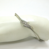 Vintage Antique Platinum Diamond Bangle with 19 Diamonds