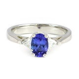 14k White Gold Tanzanite / Diamond Ring