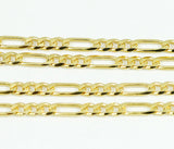 Yellow Gold Figaro Chain Necklace (Also offered in Rose Gold)