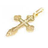 Yellow Gold Eastern Orthodox Cross Pendant • 10k 14k 18k