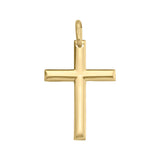 Simple Large Yellow Gold Cross Pendant • 14k 18k