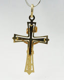 Yellow Gold Large Crucifix Cross Pendant • 10k 14k 18k