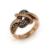 Vintage Antique 14k Rose Gold Diamond Ring, 126 Diamonds, 1.10 ct. with Appraisal