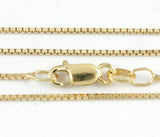 Yellow Gold Box Chain Necklace