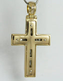 Yellow and White Gold Fancy Cross Pendant • 14k 18k