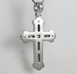 White Gold Crucifix Cross Bottony Pendant • 14k 18k