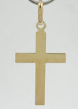 Simple Small Yellow Gold Cross Pendant • 10k 14k 18k