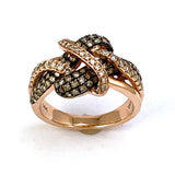 Vintage Antique 14k Rose Gold Diamond Ring, 126 Diamonds, 1.10 ct. with Appraisal