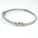 Vintage Antique Platinum Diamond Bangle with 19 Diamonds