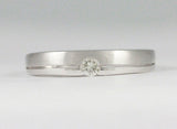 14k White Gold '50s '60s Style Modern Diamond Ring