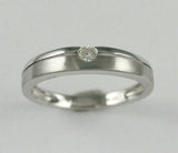 14k White Gold '50s '60s Style Modern Diamond Ring