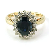 14k Yellow and White Gold Sapphire / Diamond Ring