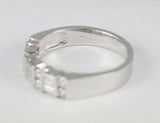 14k White Gold Diamond Art Band