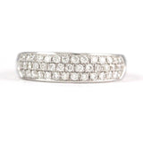 14k White Gold Pavé Set Diamond Ring