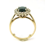 14k Yellow and White Gold Sapphire / Diamond Ring