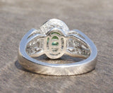 18k White Gold Tsavorite / Diamond Ring